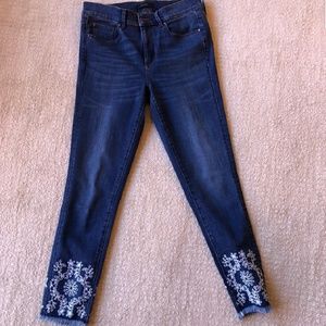 ✨SALE! [Ann Taylor] Cute Embroidered Skinny Jeans